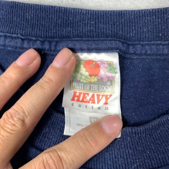 Vintage XL Pittsburgh Skyline Embroidered Tee Fruit of the Loom Heavy Cotton - Picture 3 of 12